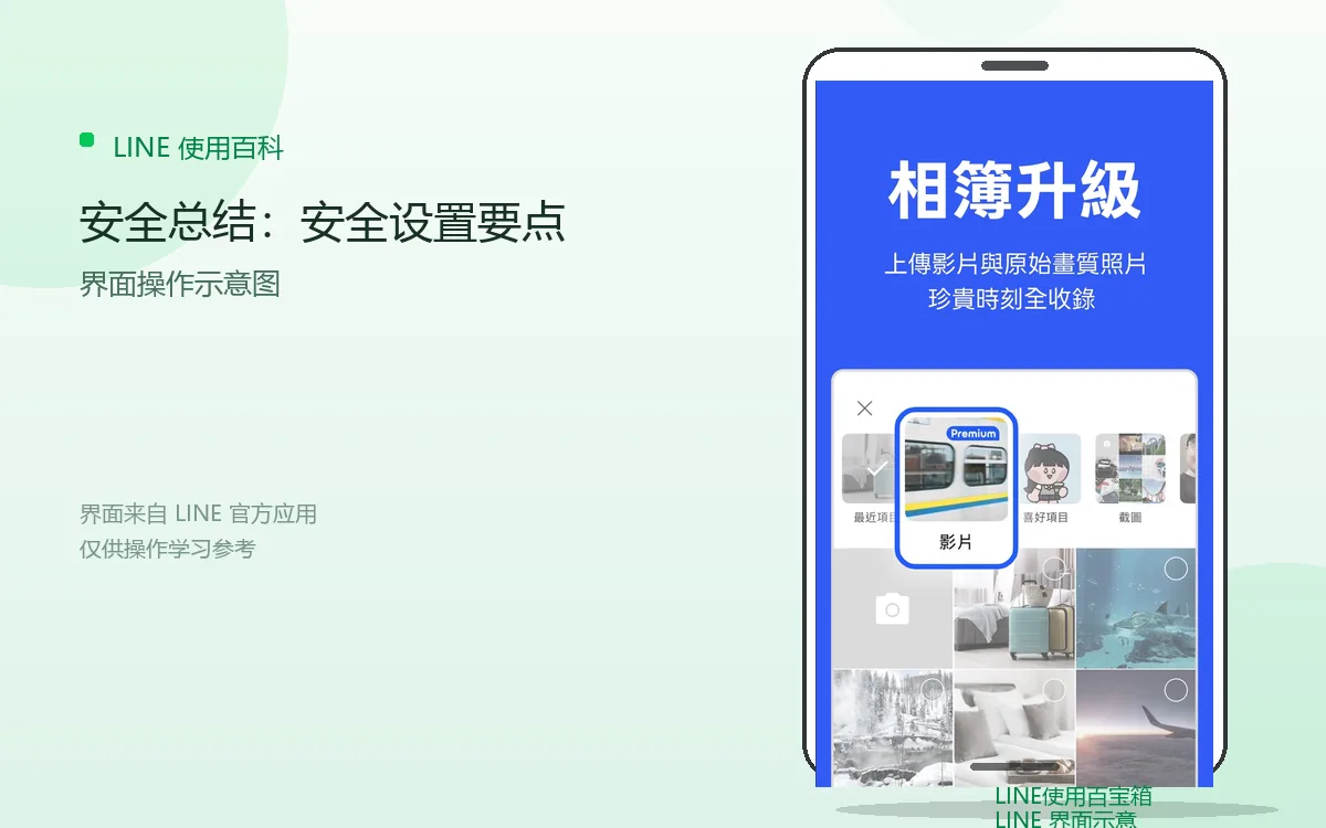 安全总结：安全设置要点界面示意图