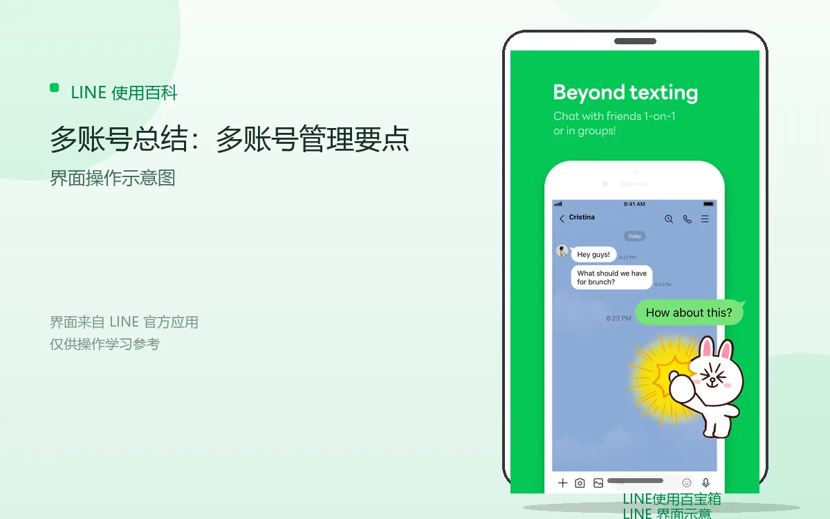 多账号总结：多账号管理要点界面示意图