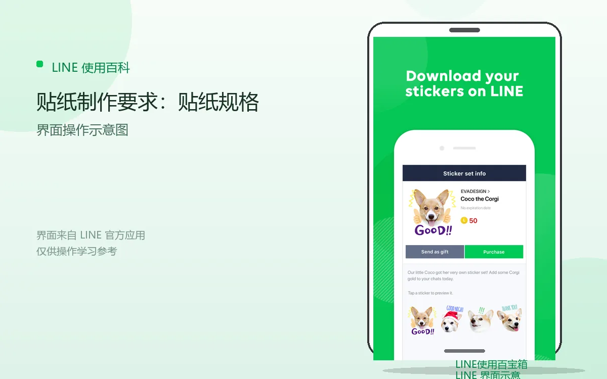 贴纸制作要求：贴纸规格界面示意图
